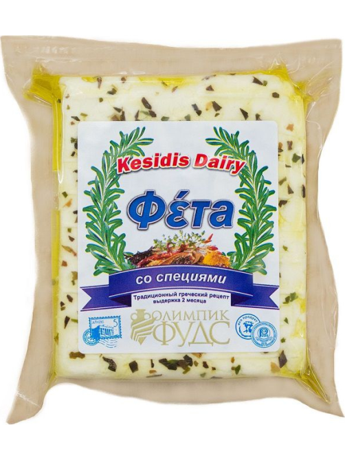 Сыр Kesidis Dairy Фета со специями, 200г
