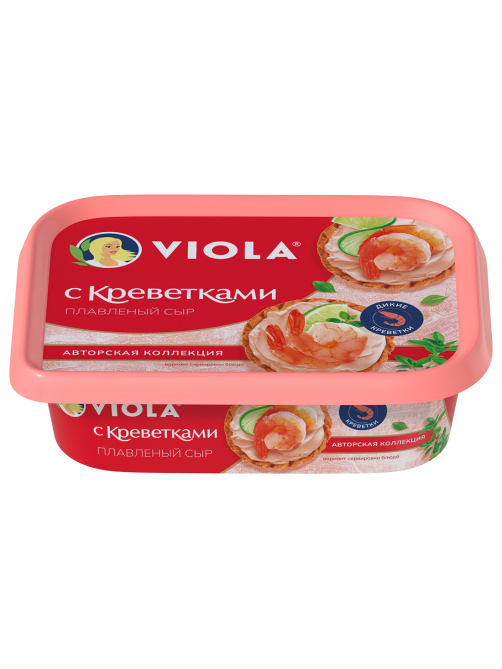 Сыр плавленый Viola с креветками 35%, 190г