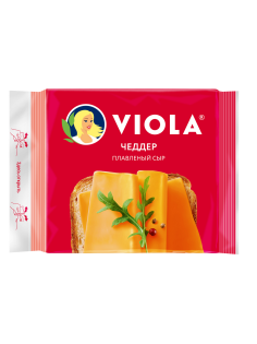 Сыр плавленый Viola Чеддер в ломтиках 45%, 140г