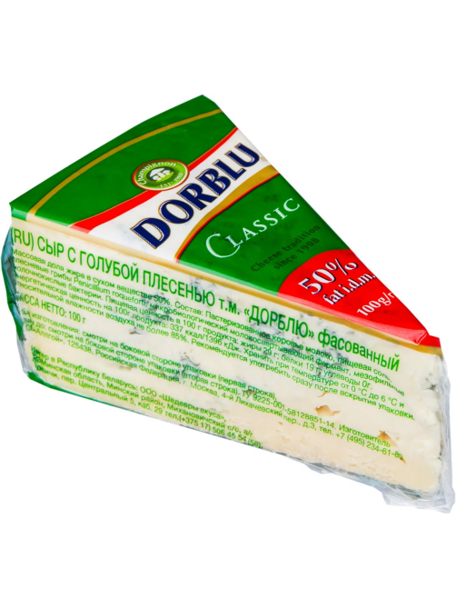 Сыр Dorblu Classic с голубой плесенью 50%, 100г