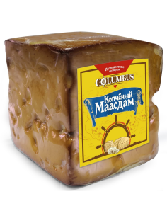 Сыр Columbus Маасдам копченый 45%, ~1кг
