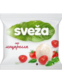 Сыр Sveza Моцарелла мягкий 1 шар 45%, 250г