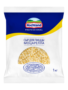 Сыр Hochland Professional Моцарелла для пиццы кубики нарезка, 1кг