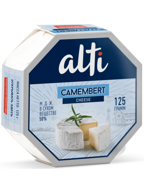 Сыр Alti Camembert мягкий 50%, 125г