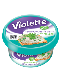 Сыр творожный Виолетта ароматная зелень 70%, 140г