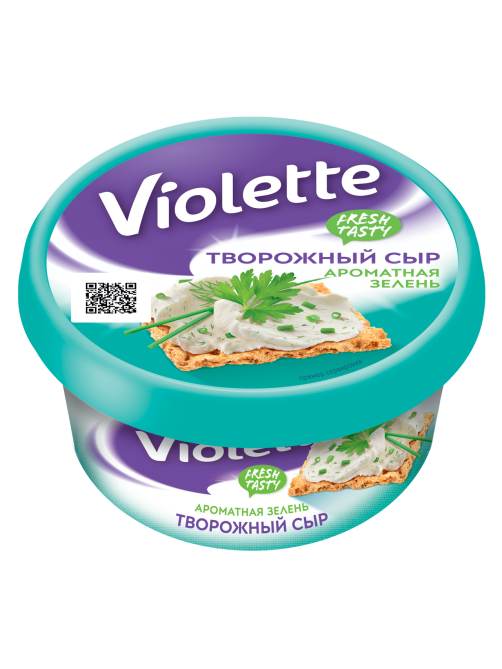 Сыр творожный Виолетта ароматная зелень 70%, 140г