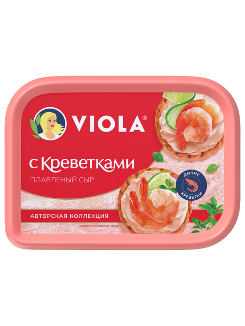 Сыр плавленый Viola с креветками 35%, 190г