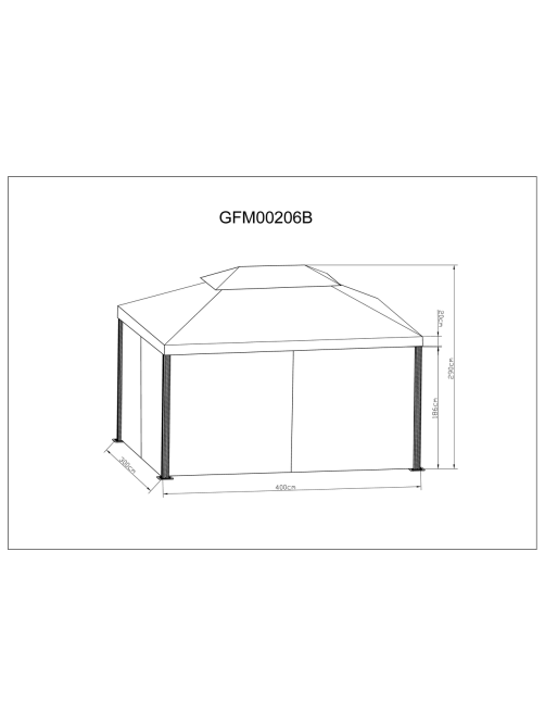 Tarrington House Павильон Veoms бежевый, 3 x 4м