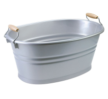 Таз Tontarelli Nostalgia овальный серебристый пластиковый, 28л