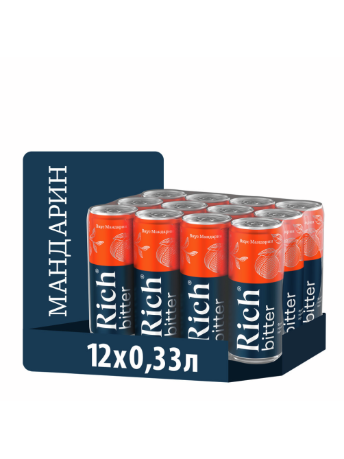 Напиток Rich bitter Мандарин газированный, 330мл