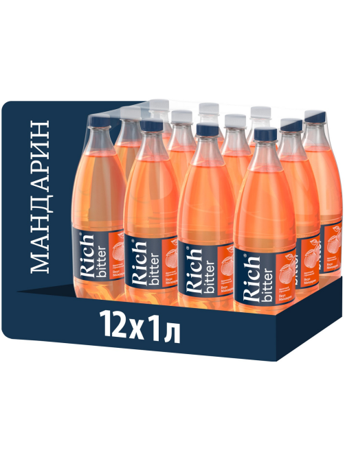Напиток Rich bitter Мандарин газированный, 1л