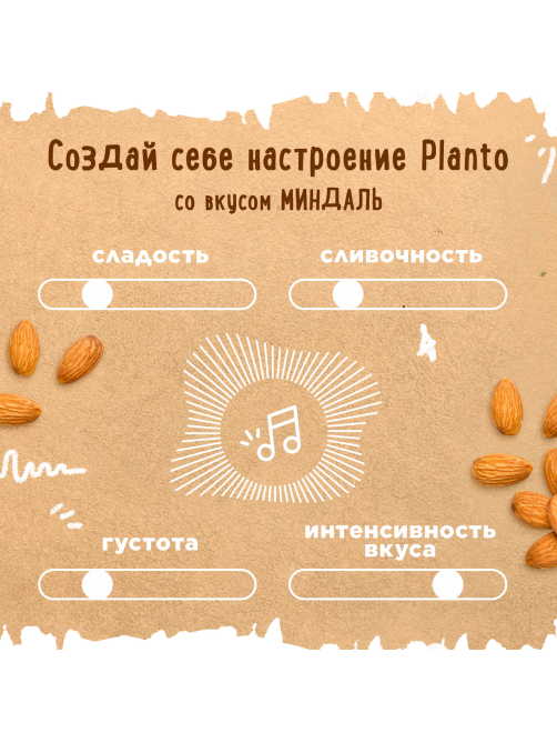 Напиток растительный миндальный Planto 1.2%, 1л