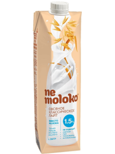 Напиток растительный овсяный Nemoloko Классический лайт 1.5%, 1л