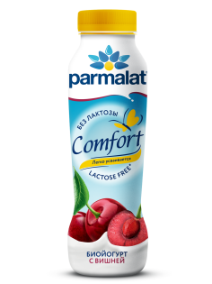 Йогурт питьевой Parmalat с вишней безлактозный 1.5%, 290г
