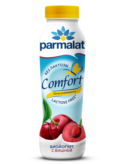 Йогурт питьевой Parmalat с вишней безлактозный 1.5%, 290г