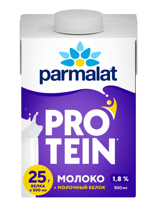 Молоко Parmalat Protein ультрапастеризованное безлактозное 1.8%, 500мл