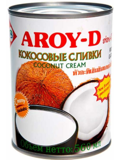 Кокосовые сливки Aroy-D Coconut Cream для готовки 70%, 560мл