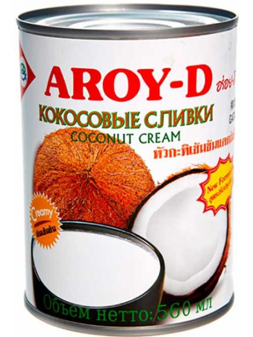 Кокосовые сливки Aroy-D Coconut Cream для готовки 70%, 560мл