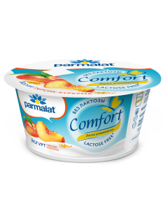 Йогурт безлактозный персик-куркума Parmalat 3%, 130г