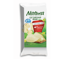 Сыр Natura сливочный безлактозный легкий кусок 30%, 180г