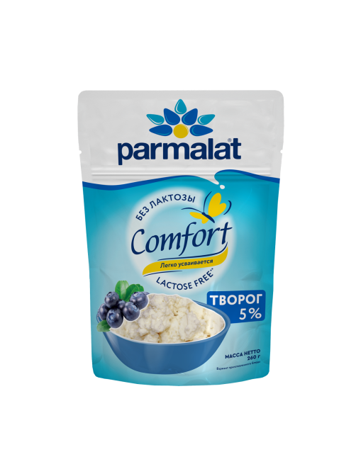 Творог рассыпчатый безлактозный Parmalat 5%, 260г