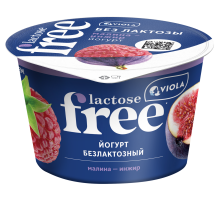 Йогурт Viola безлактозный малина и инжир 2.7%, 180г