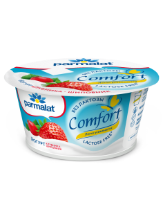 Йогурт безлактозный клубника-шиповник Parmalat 3%, 130г