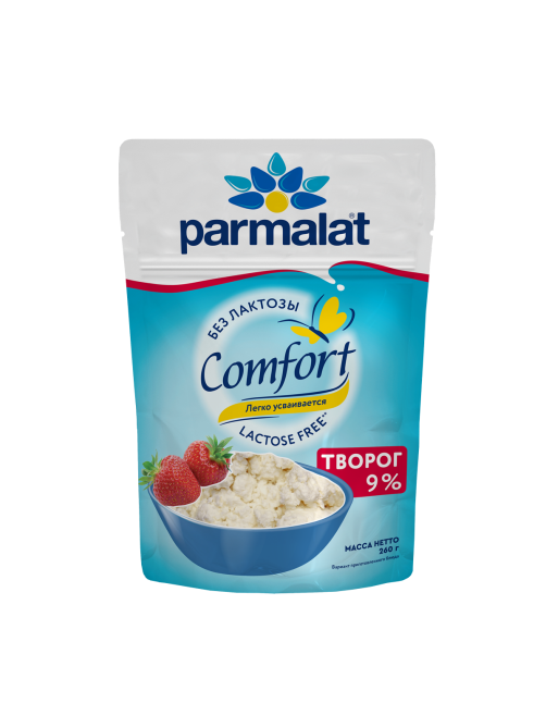 Творог рассыпчатый безлактозный Parmalat 9%, 260г