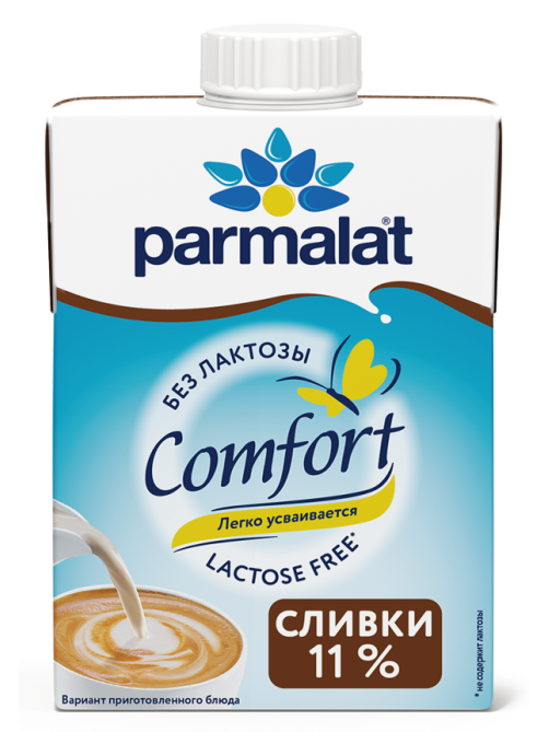 Сливки Parmalat Comfort безлактозные 11%, 500г