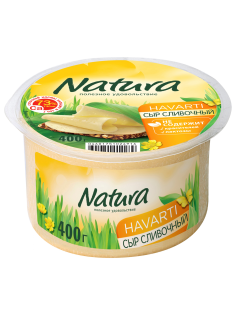 Сыр Natura сливочный полутвердый 45%, 400г