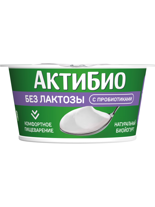 Биойогурт Актибио безлактозный натуральный 3.4%, 130г