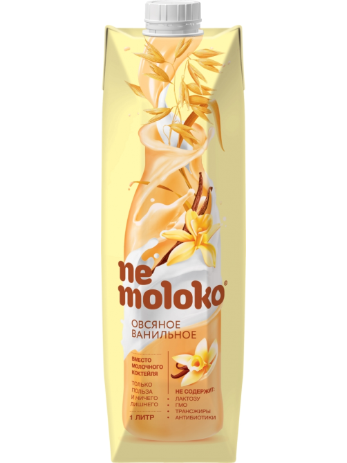 Напиток растительный овсяный Nemoloko Ванильный 3.2%, 1л