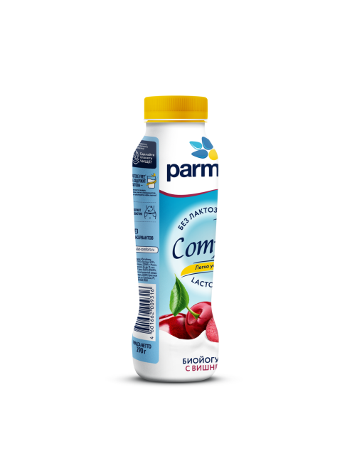 Йогурт питьевой Parmalat с вишней безлактозный 1.5%, 290г