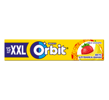 Жевательная резинка Orbit XXL клубника-банан, 20.4г