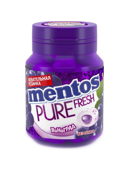 Жевательная резинка Mentos Pure fresh виноград, 54г