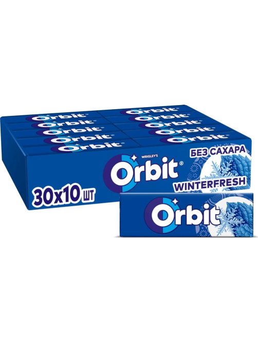 Жевательная резинка Orbit Winterfresh без сахара, 13.6г