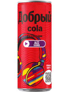 Напиток Добрый Cola без сахара газированный, 330мл
