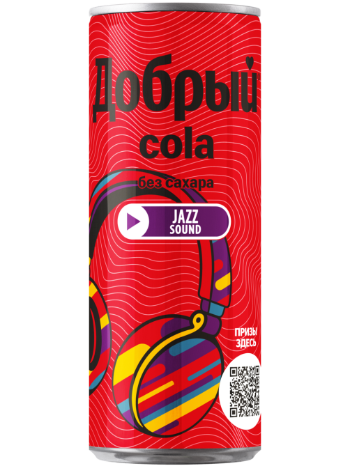 Напиток Добрый Cola без сахара газированный, 330мл