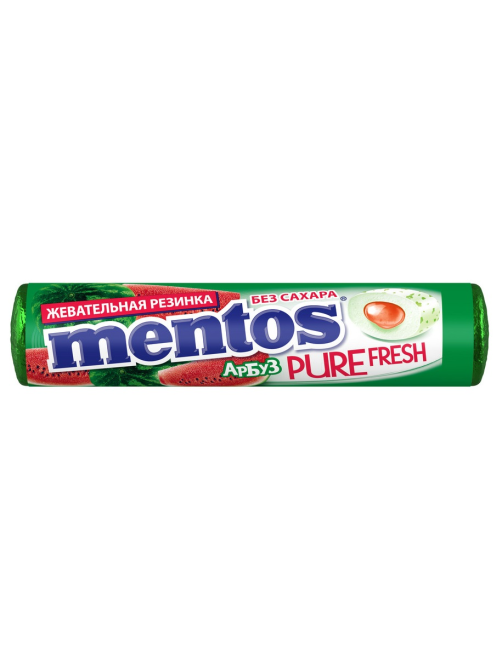 Жевательная резинка Mentos Pure Fresh вкус Арбуз, 15.5г