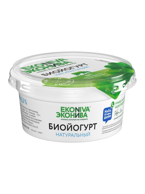 Биойогурт Эконива натуральный 3.2%, 75г