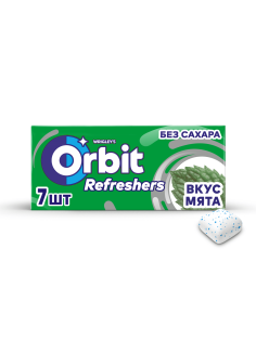 Жевательная резинка Orbit Refreshers мята, 16г