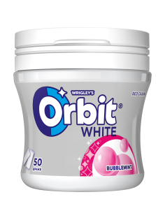 Жевательная резинка Orbit White Bubblemint без сахара, 68г
