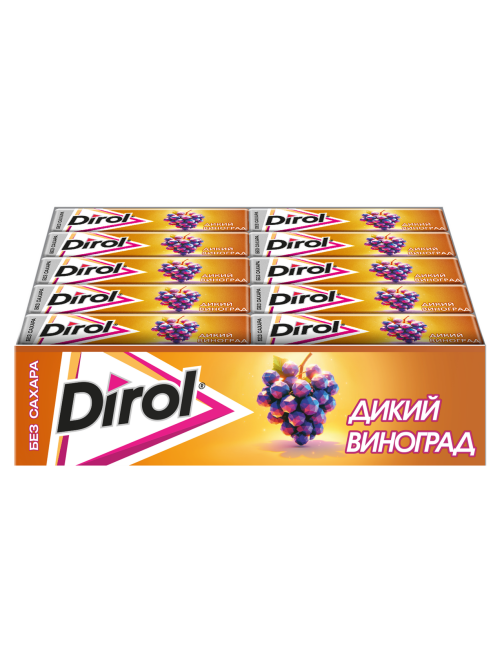 Жевательная резинка Dirol Дикий виноград без сахара, 13.6г