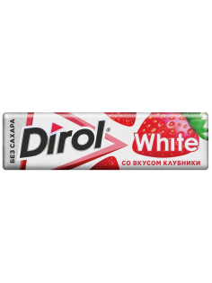Жевательная резинка Dirol White без сахара со вкусом клубники, 13.6г