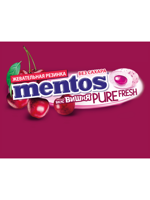 Жевательная резинка Mentos вишня, 15.5г