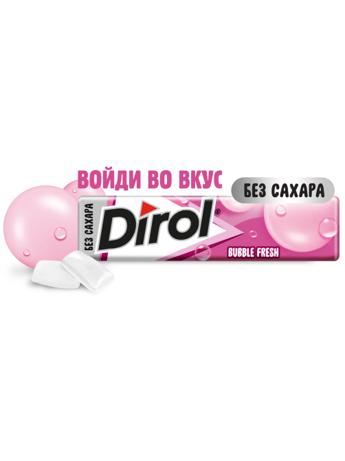 Жевательная резинка Dirol без сахара со вкусом мяты и фруктов, 13.6г