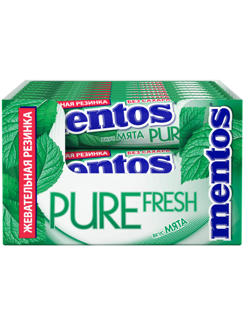 Жевательная резинка Mentos Pure White вкус Нежная мята, 15.5г