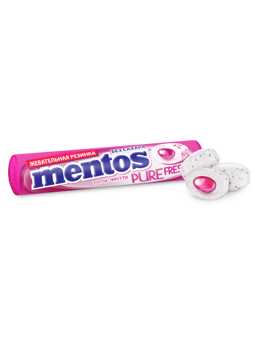 Жевательная резинка Mentos Ролл Тутти-Фрутти, 15.5г
