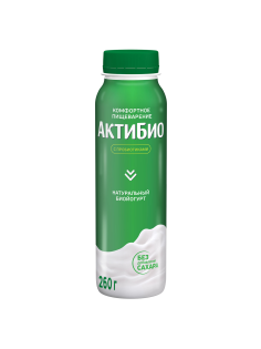 Йогурт питьевой Актибио натуральный 1.8%, 260г