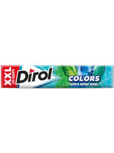 Жевательная резинка Dirol Colors XXL без сахара ассорти Мятных вкусов, 19г